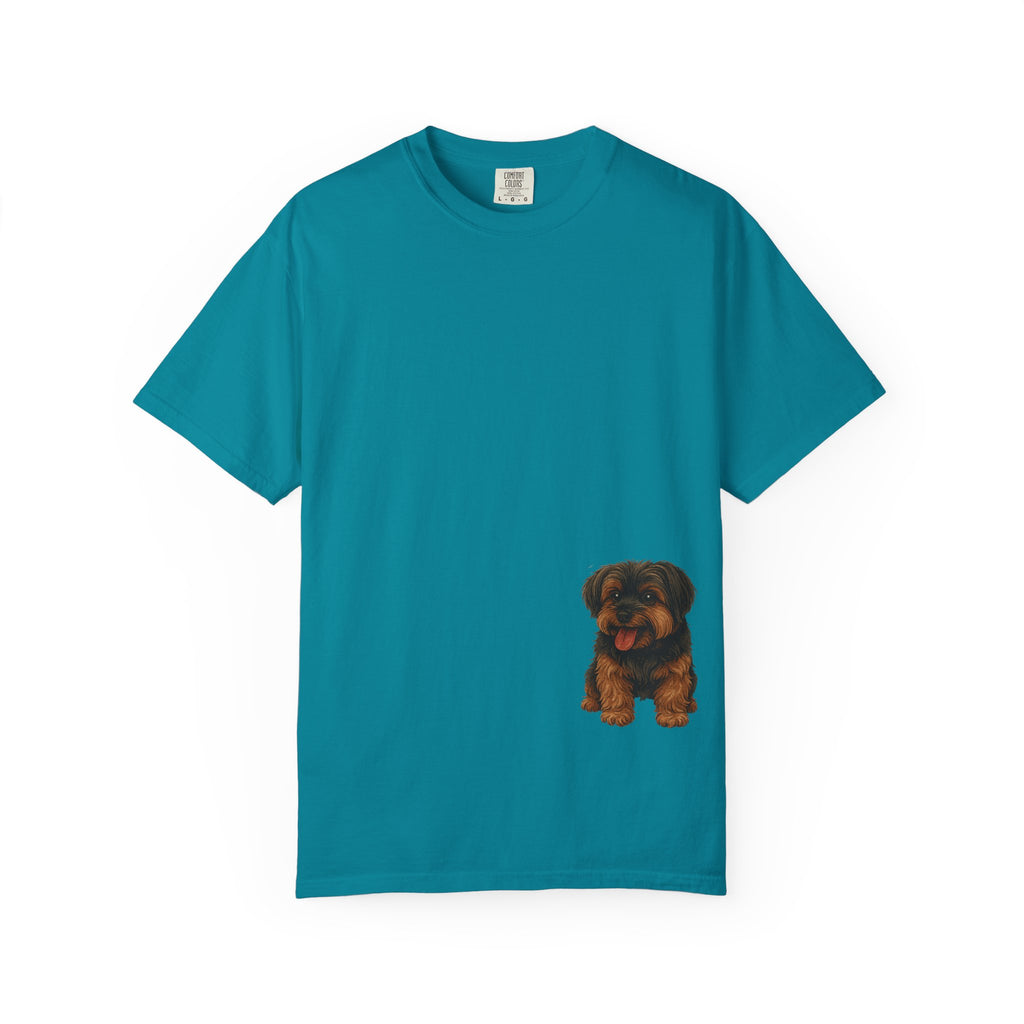 Puppy Pocket Tee — Cute Yorkie Dog Graphic T-Shirt