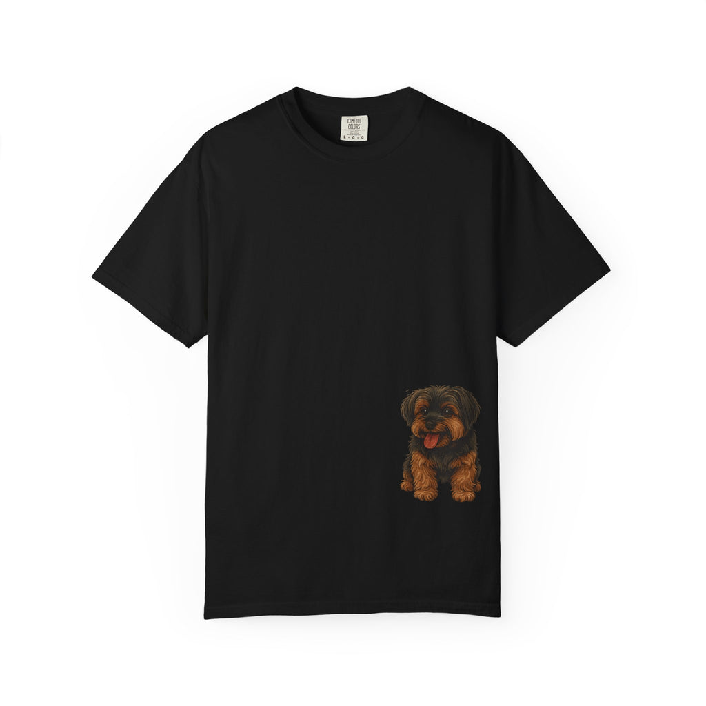 Puppy Pocket Tee — Cute Yorkie Dog Graphic T-Shirt