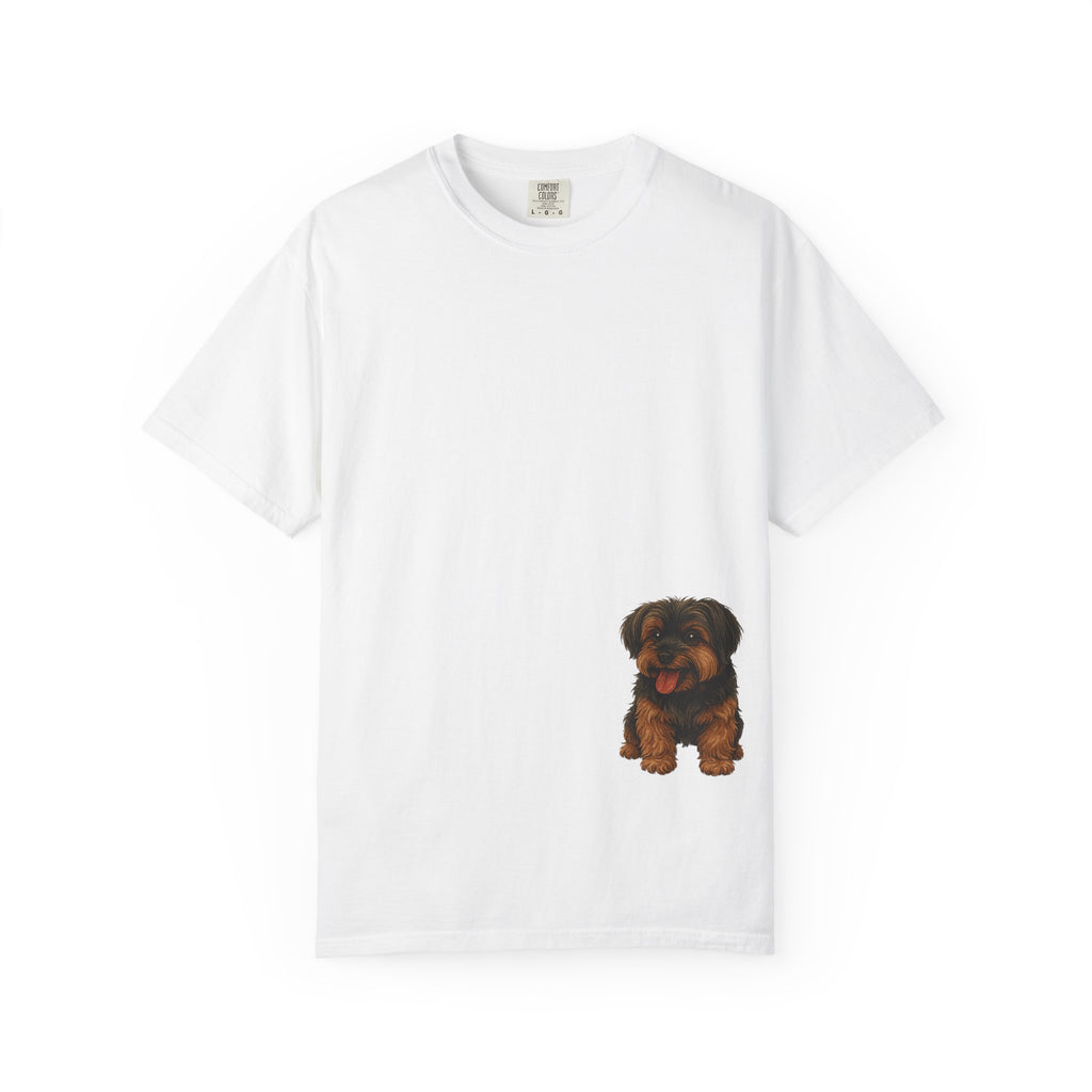 Puppy Pocket Tee — Cute Yorkie Dog Graphic T-Shirt
